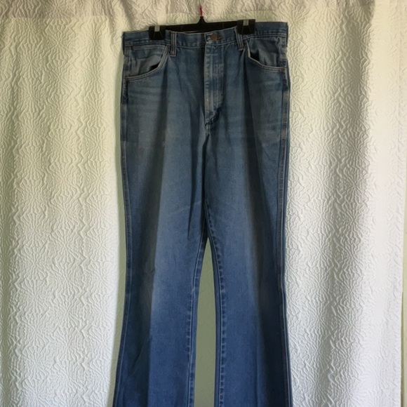Wrangler Blue Bootcut Jeans Premium Denim vintage - Picture 1 of 7